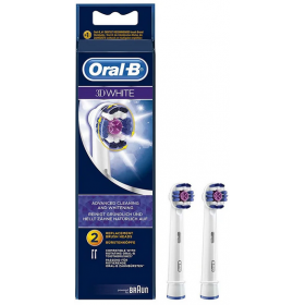 Oral-B 3D White Electric Toothbrush Head (2 Pack) | Toothbrushes | Electric Toothbrush Heads & Tips | Tooth Whitening | Additional Whitening Products | Oral-B